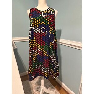 Lucie Ann II Vintage Polka Dot Racerback 70s disco Mini Dress USA Made